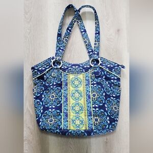 Marie Osmond Lifestyle collection quilted purse. Blue and green color.